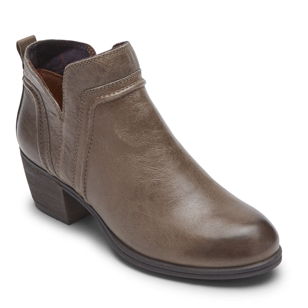 Booties Rockport Mulher Marrom - Cobb Hill Anisa V-Cut - 19570RFYI